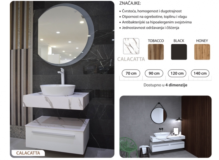 Aria Compact Calacatta 120 cm